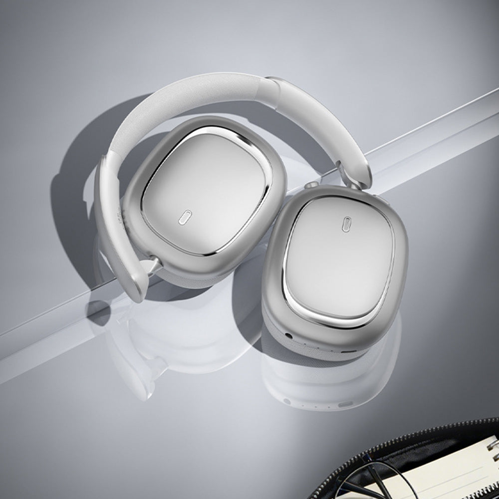 Lightweight Clear Over Ear Bluetooth Headsets-Silver