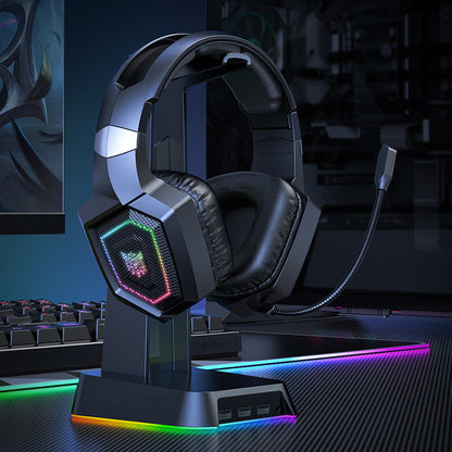 2.4GHz Wireless Gaming Headset with Flip Microphone for PC-Black