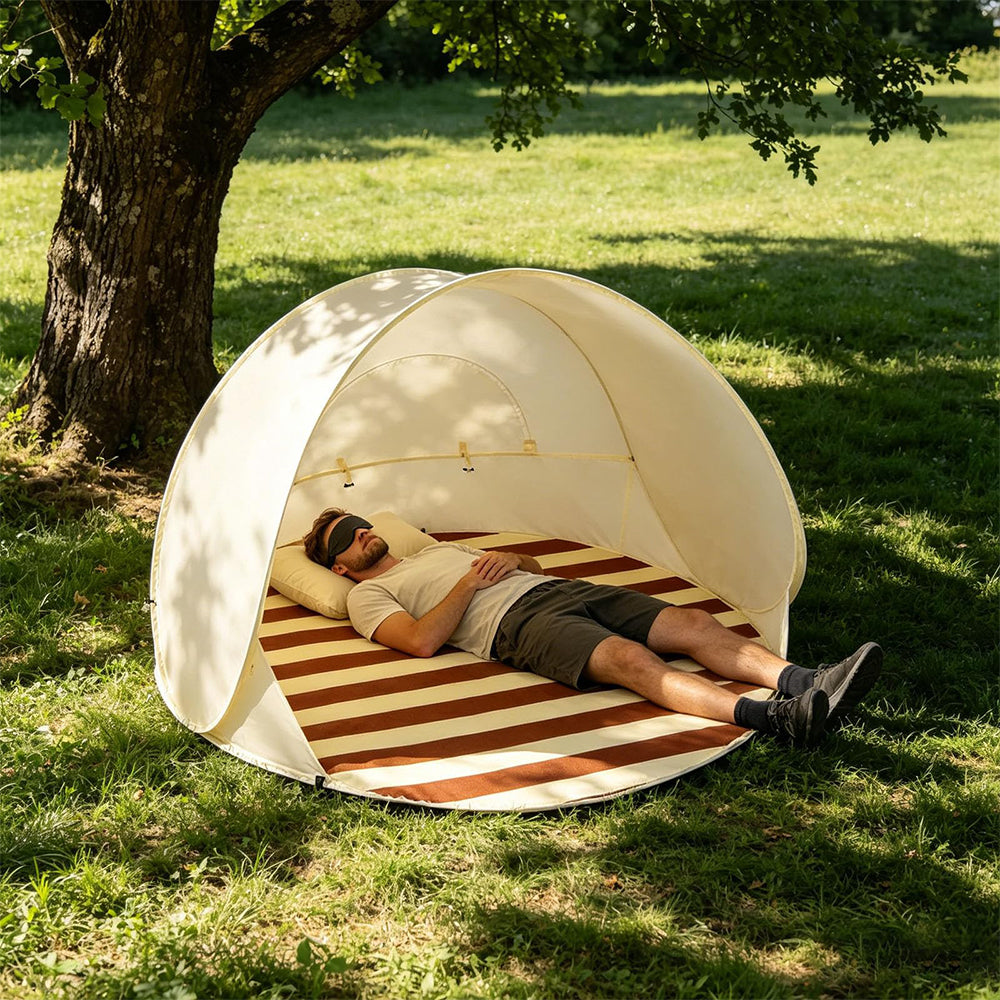 Pop Up Sun Shade Beach Tent UPF Protection Mini Canopy - Beige