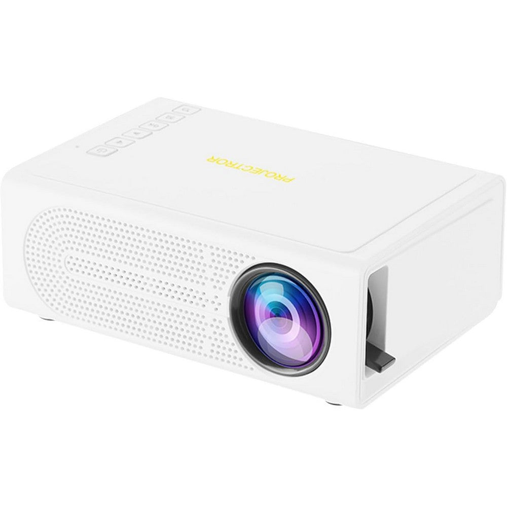 1080P Mini Projector Full HD Portable Video Projector Home Theater Movie-White