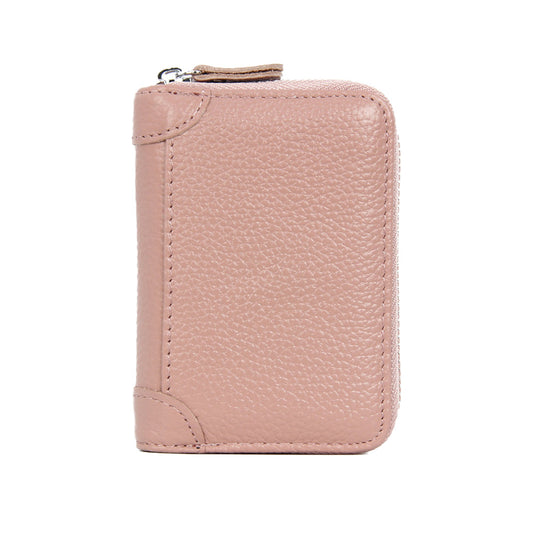 Men's Credit Card Holder Leather Wallet Business Case Slim ID Purse Pink
