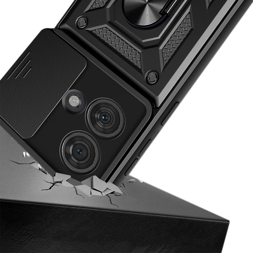 Case and Tempered Glass Screen Protector Set for Moto G86 Power - Black