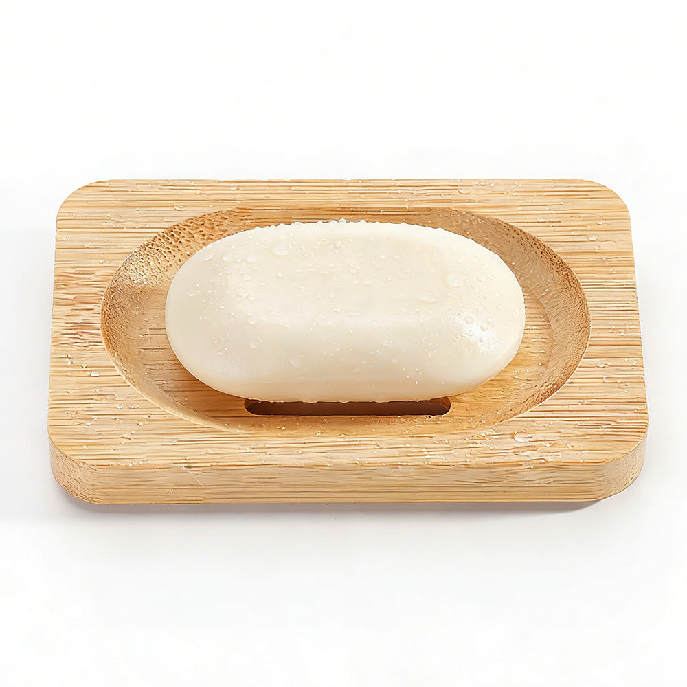 2PCS Wood Soap Dish Storage Soap Holder Soap Tray For Home Bathroom