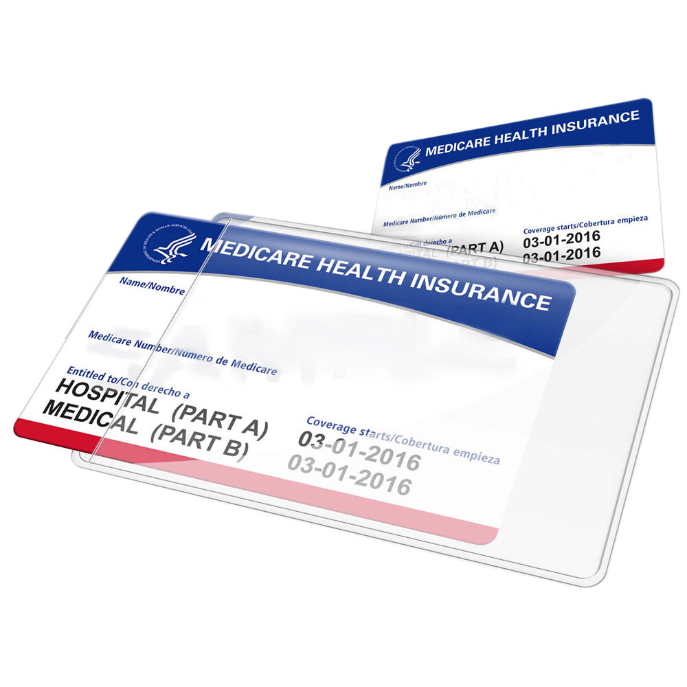 16 Pack PVC Card Holder Clear ID Protector for Social Security Credit Insurance Cards