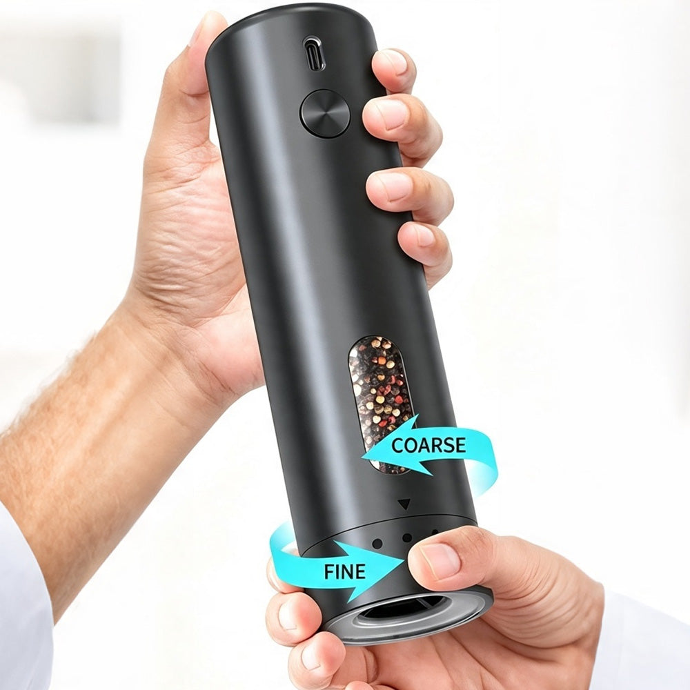 2 Piece Rechargeable Electric Salt Pepper Grinders
