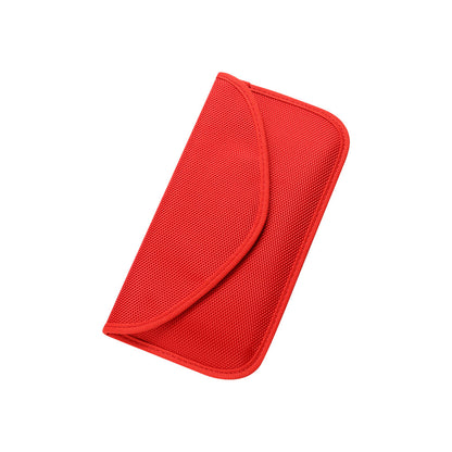 RFID Blocking Phone Pouch Wallet Case for Cell Phone Car Keys Bank Cards Red