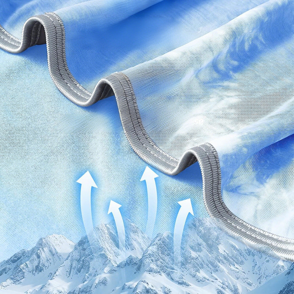 Cooling Summer Blanket Lightweight Cold Throw for Hot Sleepers Blue