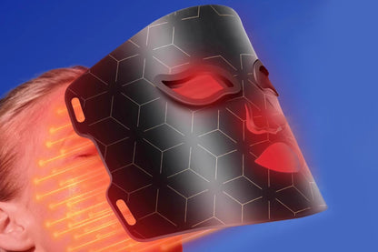 Red Light Therapy for Face with Remote Red Light Mask at Home-Black