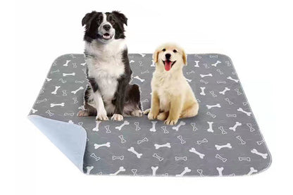 Washable Waterproof Reusable Dog Pee Pads Quick Absorbent Puppy Training Mat-Grey