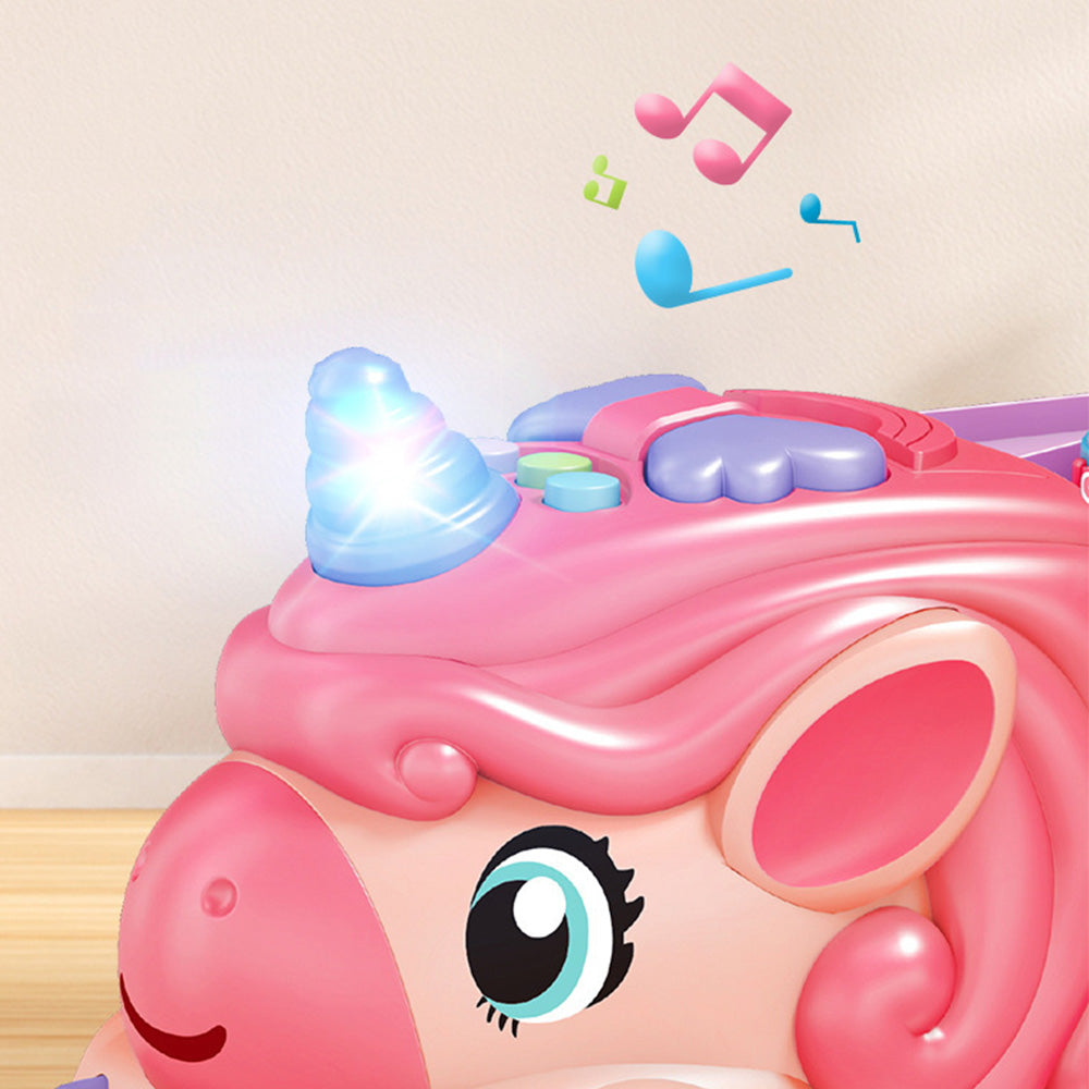 Unicorn Foldable Toy Truck Racetrack with Lights & Sound Birthday Gift Girls