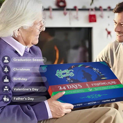 24 Days Fishing Advent Calendar Christmas Fishing Tackle Countdown Calendar Style 1