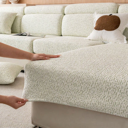 Cool-Touch Stretch Sofa Seat Cover Anti-Scratch Cushion Slipcover Green XS