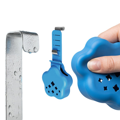 Silicone Metal Toilet Tank Cleaning Tablet Hanging Holder - Blue