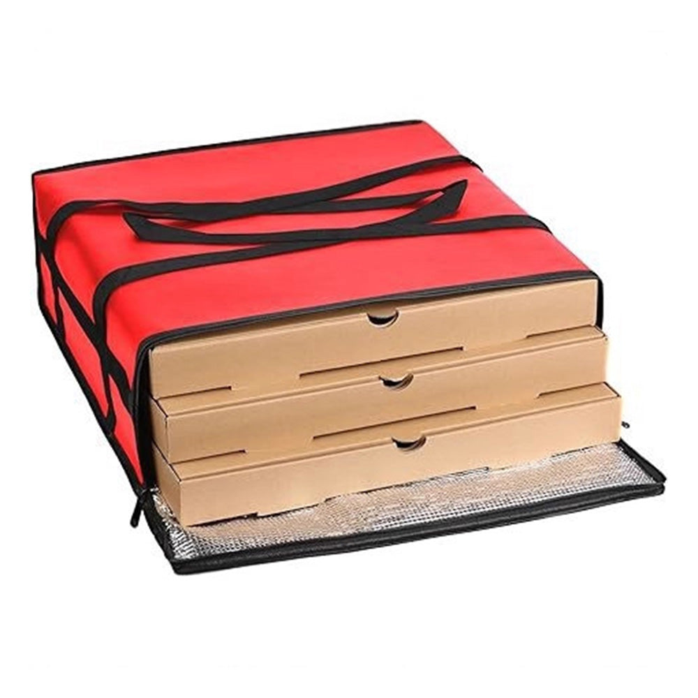 Large Foldable Insulated Pizza Cake and Food Delivery Bag-Red