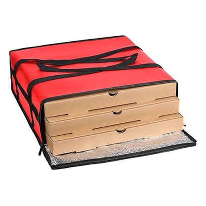 Large Foldable Insulated Pizza Cake and Food Delivery Bag-Red