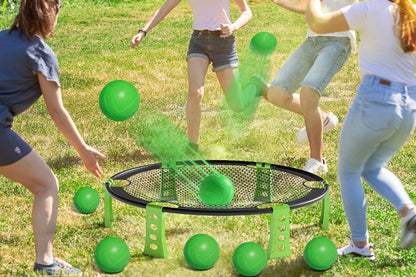 Outdoor Team Roundnet Game Set Beach Ball Games with Carrying Bag 2 Balls
