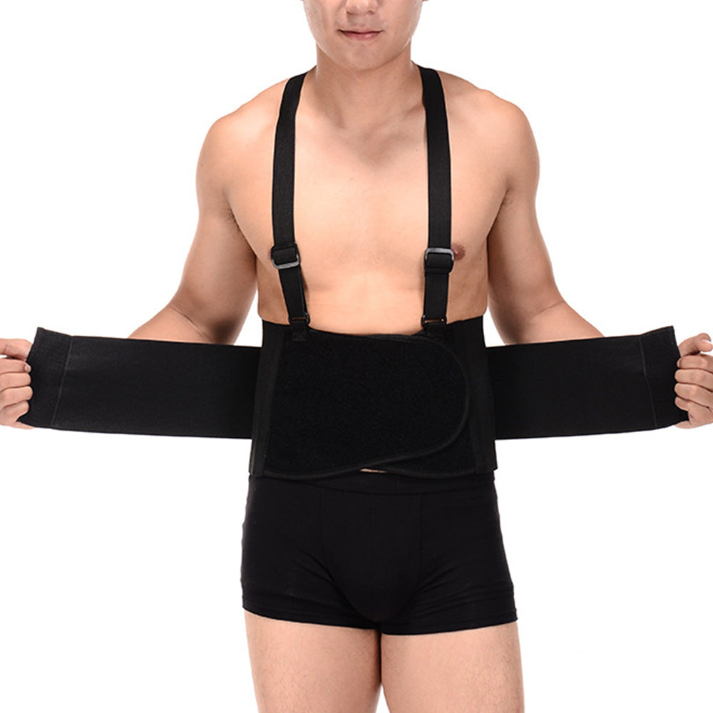 Adjustable Back Support Belt with Elastic Straps for Work Sports