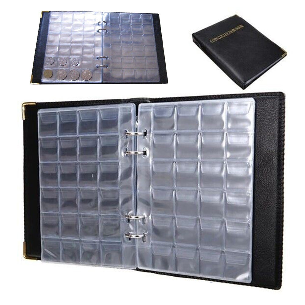 480-Slot Coin Collection Album with Removable Pages Coin Storage Book