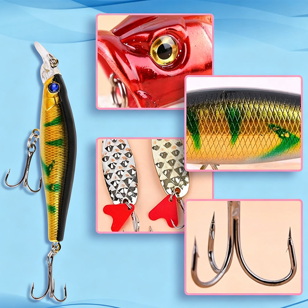 Fishing Advent Calendar 24-Day Fishing Lure Set Gifts for Men