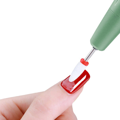 Electric Nail Drill Set Portable Wireless Nail File Machine Kit Manicure Pedicure Tool Green
