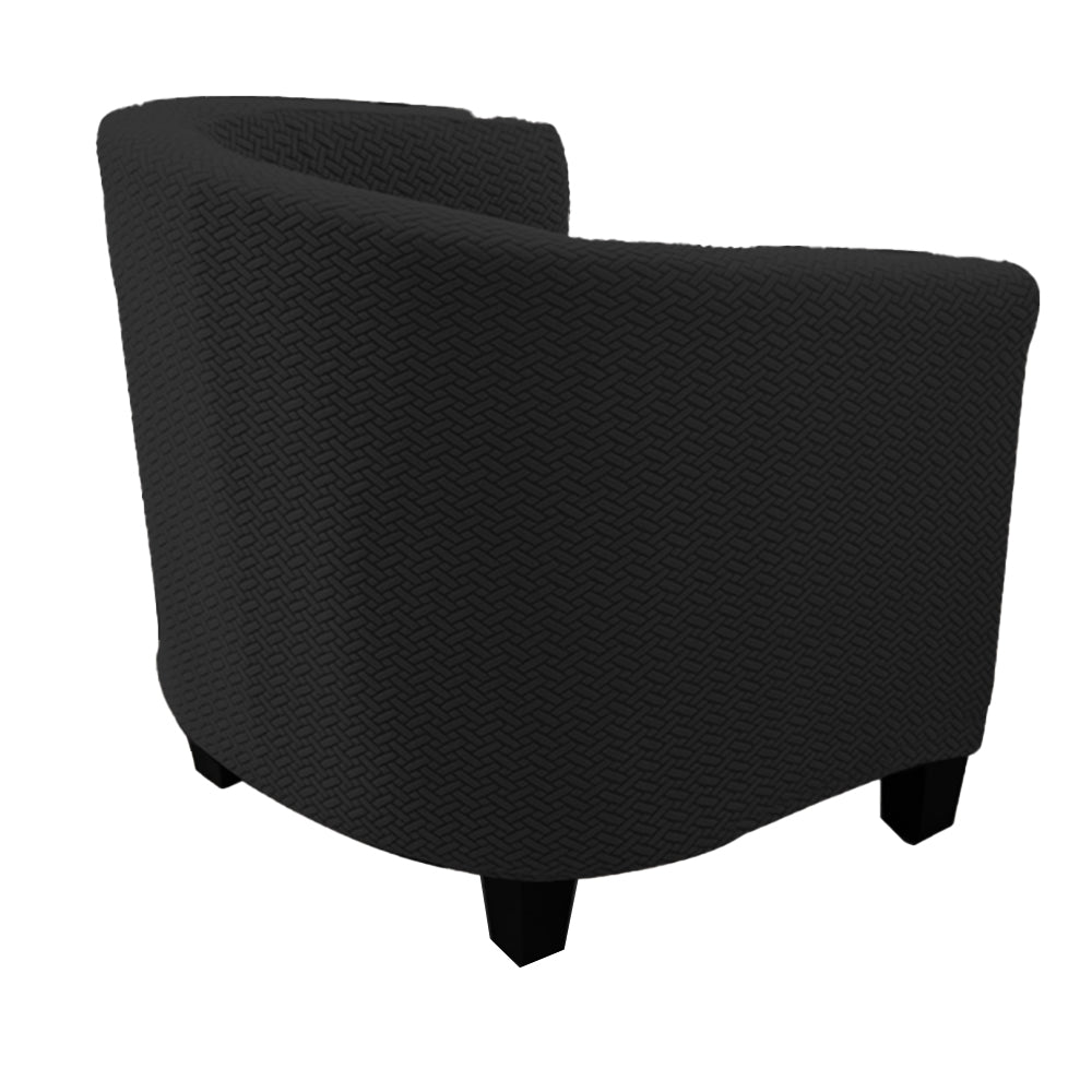 Stretch Chair Sofa Slipcover 1 Seater Couch Cover -Black