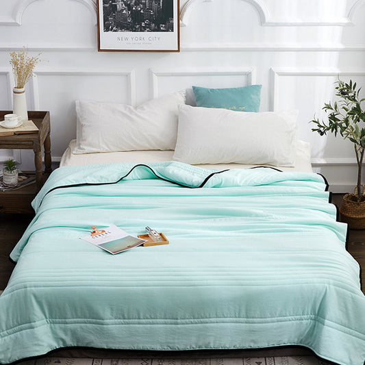 Summer Blankets Air Condition Comfort Lightweight Thin Quilt Green