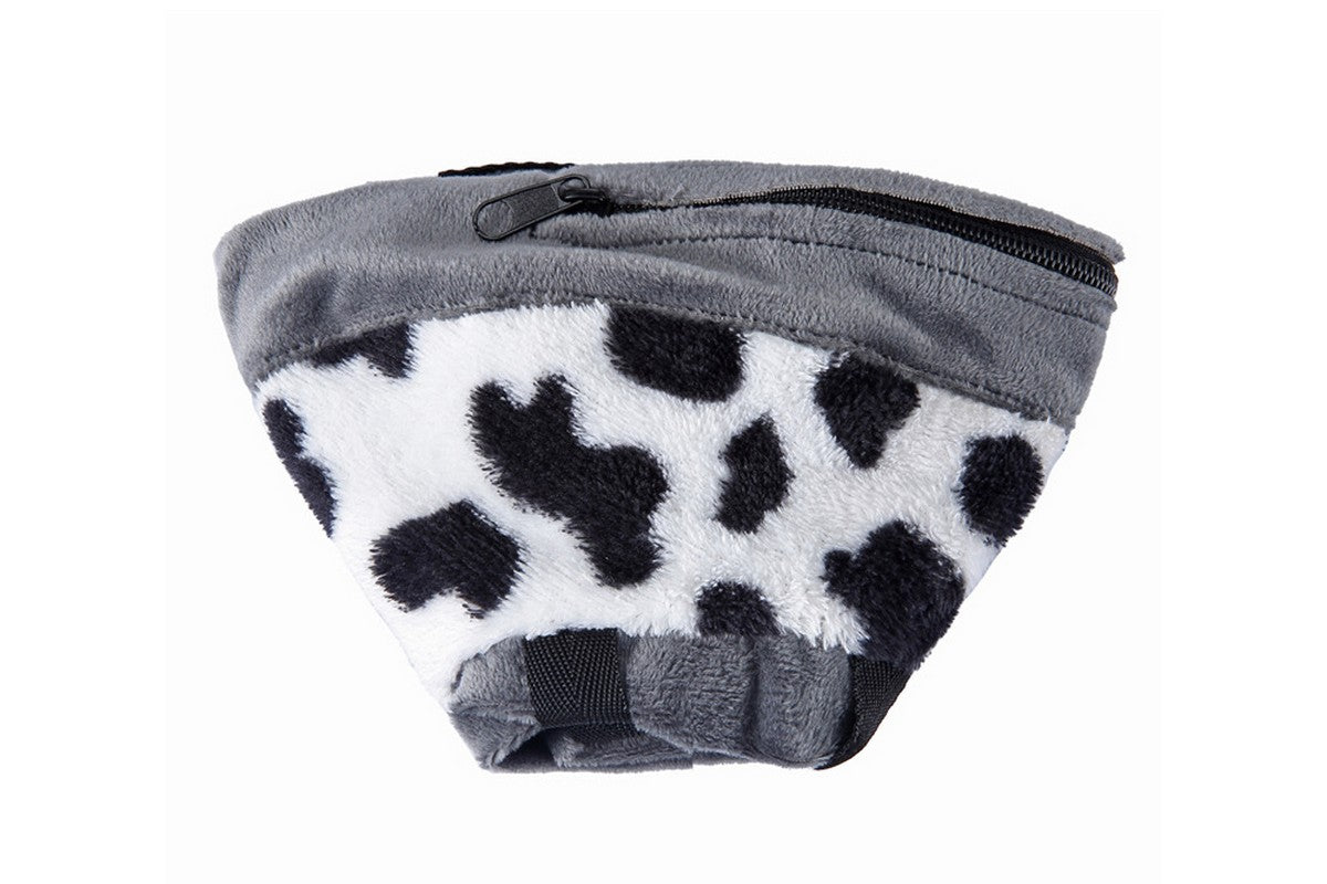 Inflatable Pet Protective Collar - Black and white cow printed