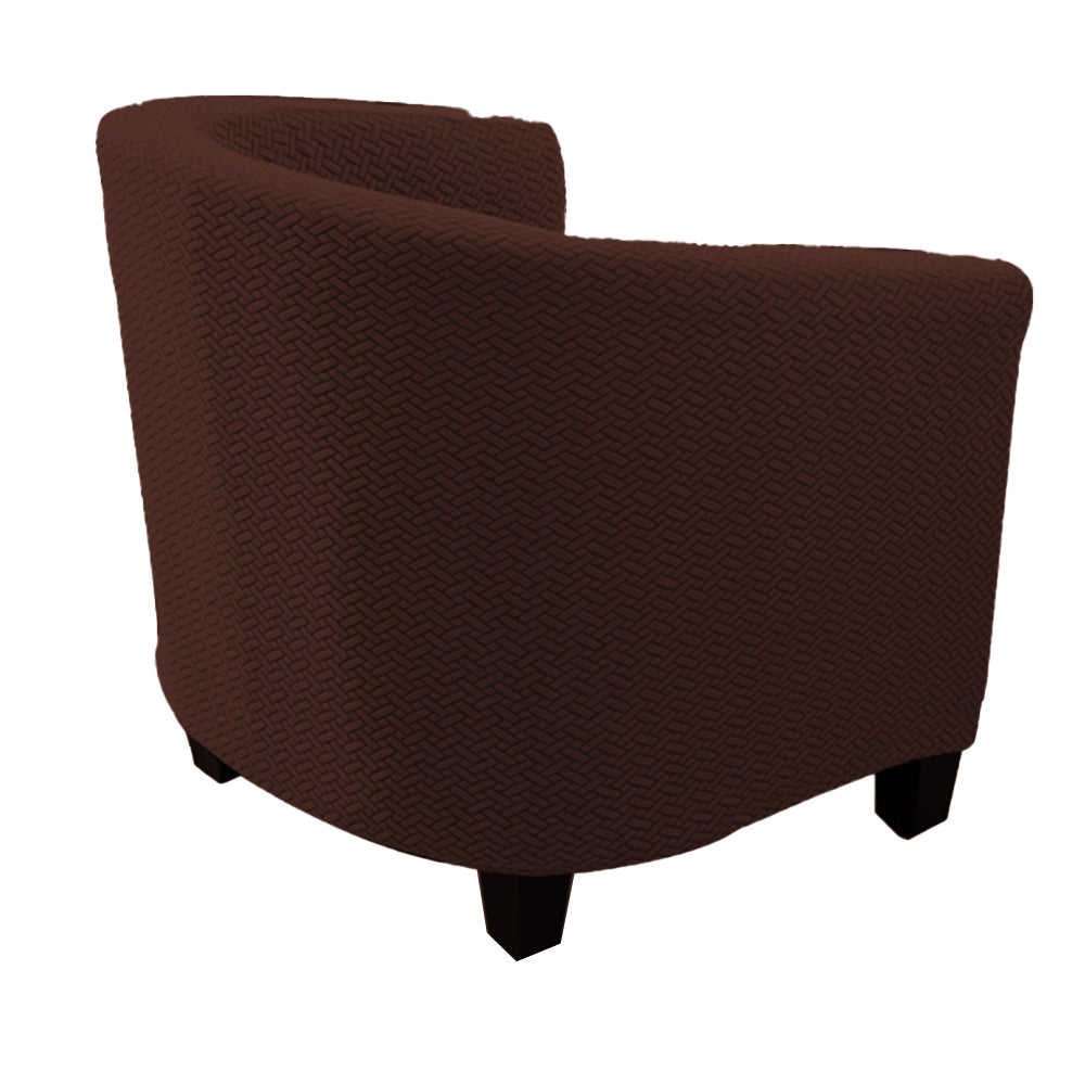 Stretch Chair Sofa Slipcover 1 Seater Couch Cover -Brown