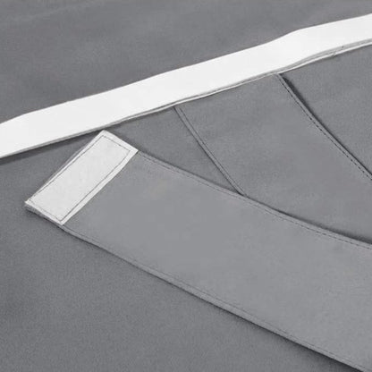 2 Panels Door Curtains Self-Adhesive Blackout Window Door Curtain Privacy Thermal Insulated Curtain Light Grey