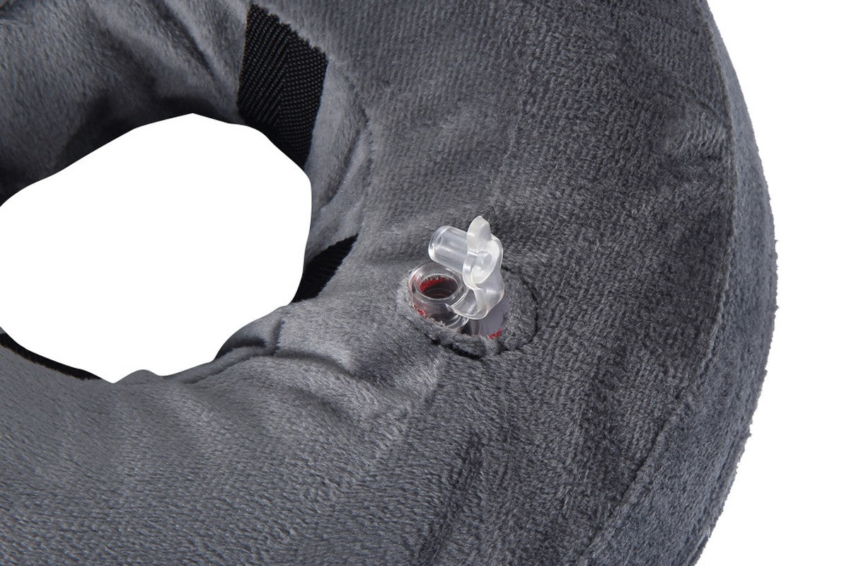 Inflatable Pet Protective Collar - Black and white cow printed