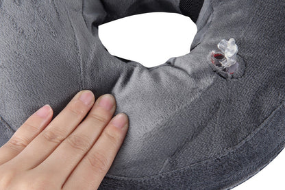 Inflatable Pet Protective Collar - Black and white cow printed