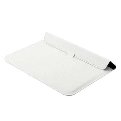 For Macbook PU Leather Macbook Case Wear Resistant Sleeve Cover with Stand White