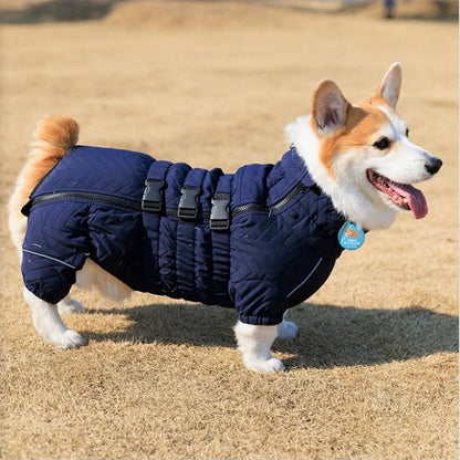 Warm Dog Vest Reflective Coat Windproof Winter Jacket for Pet Dogs  Navy