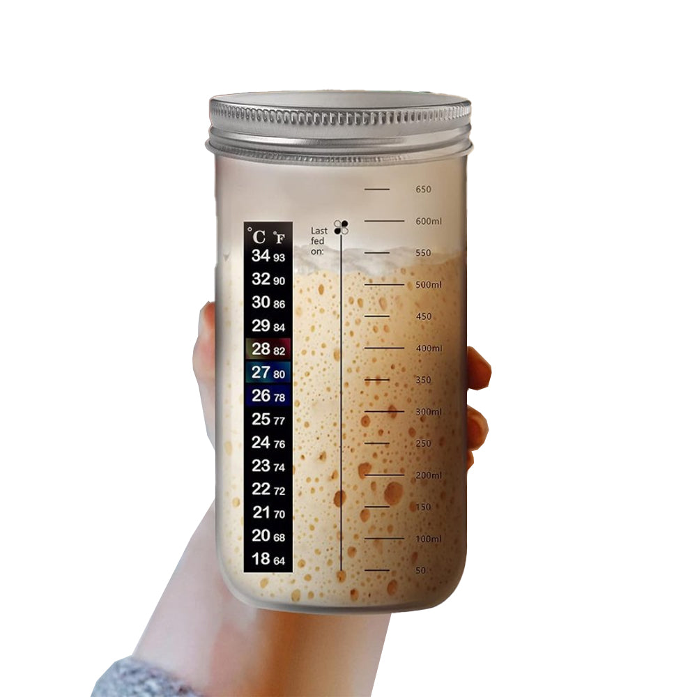 Sourdough Starter Jar Kit with 24 oz Glass Jar Baking Supplies