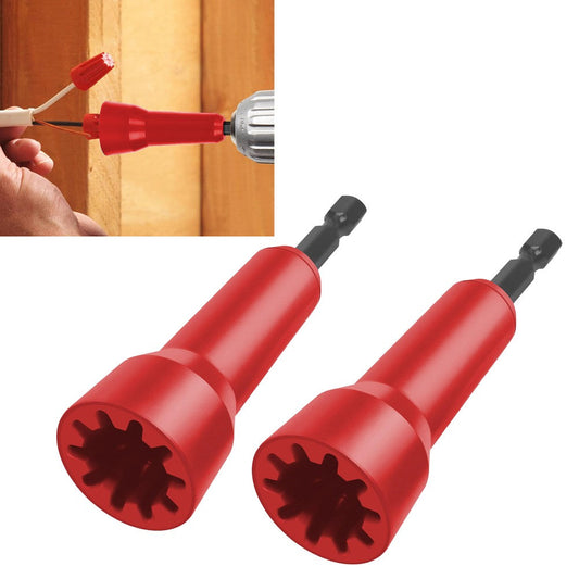 2Pcs Wire Nut Twister Multifunctional Wire Twisting Tool with 1/4 inch Chuck Wire Red