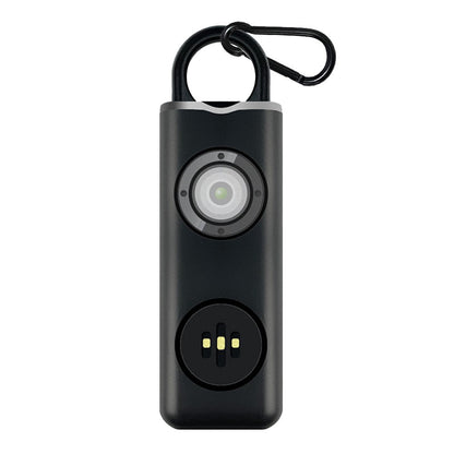 Portable Safe Personal Alarm Device Personal Alarm with LED Light for Girls Women Children Elderly Black