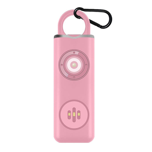 Portable Safe Personal Alarm Device Personal Alarm with LED Light for Girls Women Children Elderly Pink