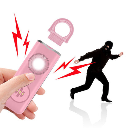 Portable Safe Personal Alarm Device Personal Alarm with LED Light for Girls Women Children Elderly Pink