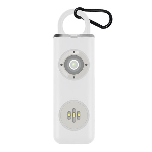 Portable Safe Personal Alarm Device Personal Alarm with LED Light for Girls Women Children Elderly White