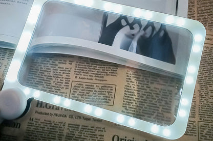 2 Pieces Large Magnifying Glass with Light