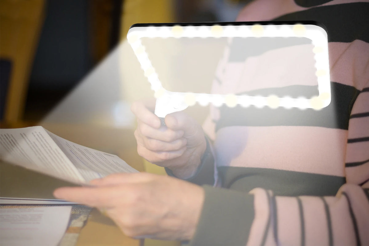 2 Pieces Large Magnifying Glass with Light