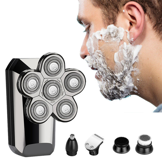 5-in-1 Electric Rotary Shaver Hair Trimmer Cordless Water-resistant Razor