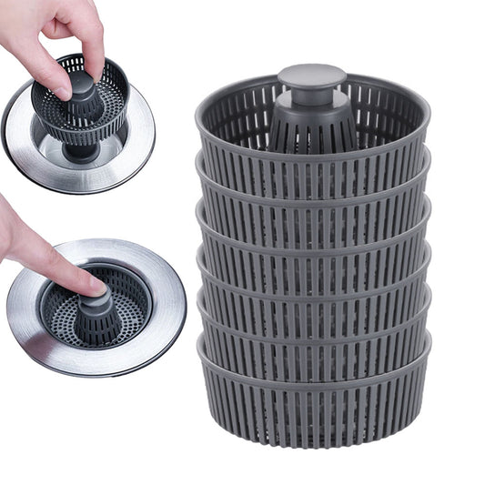 Kitchen Stainless Steel Drain Strainer and Stopper Combo-ST1