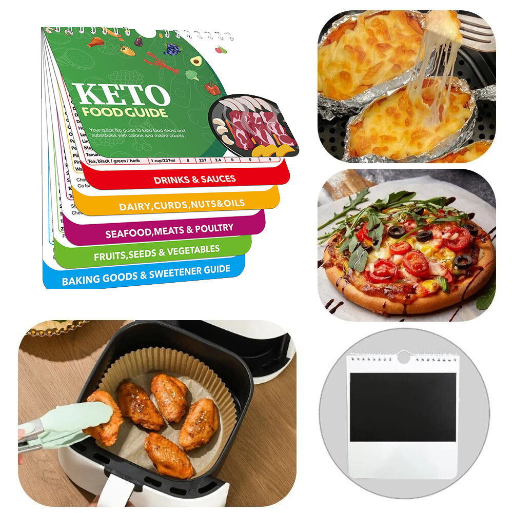 Air Fryer Magnetic Cheat Sheet Cooking Guide Booklet Cooking Times Chart ST1