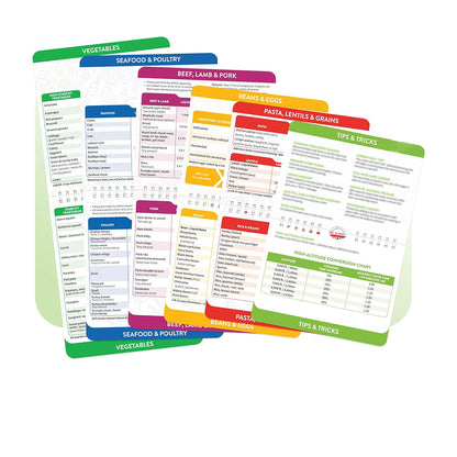 Air Fryer Magnetic Cheat Sheet Cooking Guide Booklet Cooking Times Chart ST1