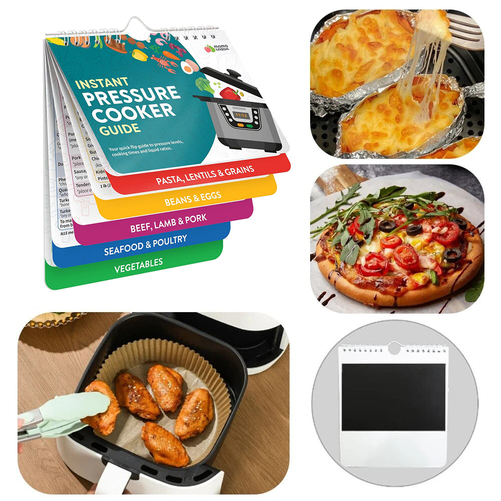 Air Fryer Magnetic Cheat Sheet Cooking Guide Booklet Cooking Times Chart ST2