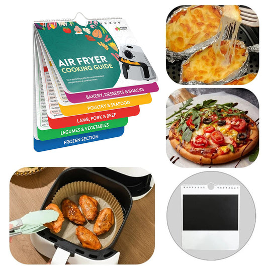 Air Fryer Magnetic Cheat Sheet Cooking Guide Booklet Cooking Times Chart ST4
