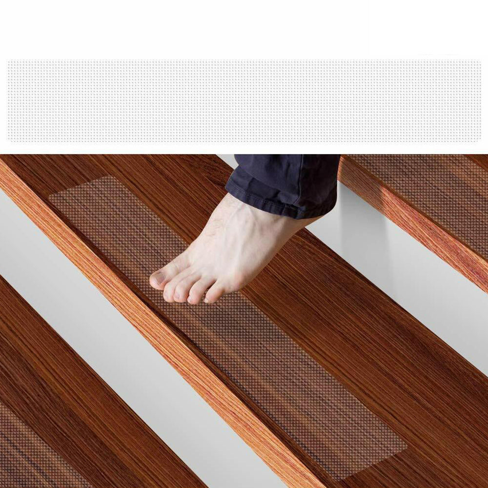 15Pcs Set  Self- Adhesive Frosted Stair Treads Anti Slip Clear Tape for Indoor Outdoor