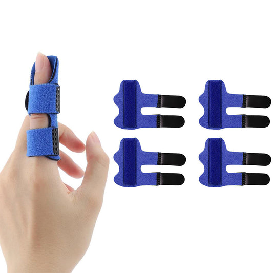4PcsThumb Finger Splints Trigger Finger Brace Protector Finger Support for Sports Blue