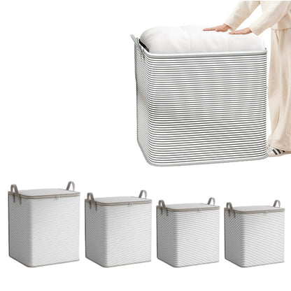 4Pcs Set Large Capacity Clothes Storage Bin Quilt Blanket Storage Organizer Home Organizer Container